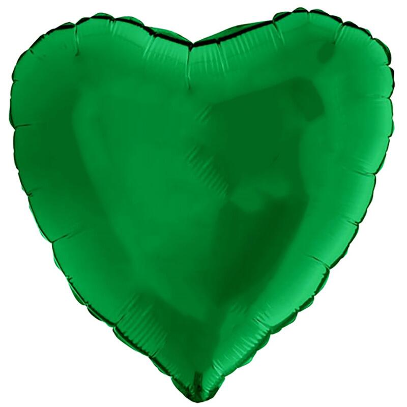 Dark Green 18” Heart Foil Balloon