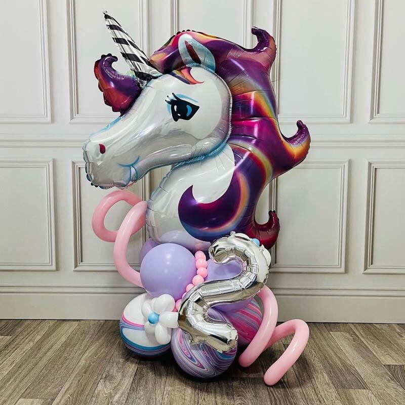 Unicorn Number Balloon Display
