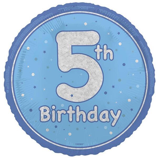 5th Birthday Glitz Blue 18