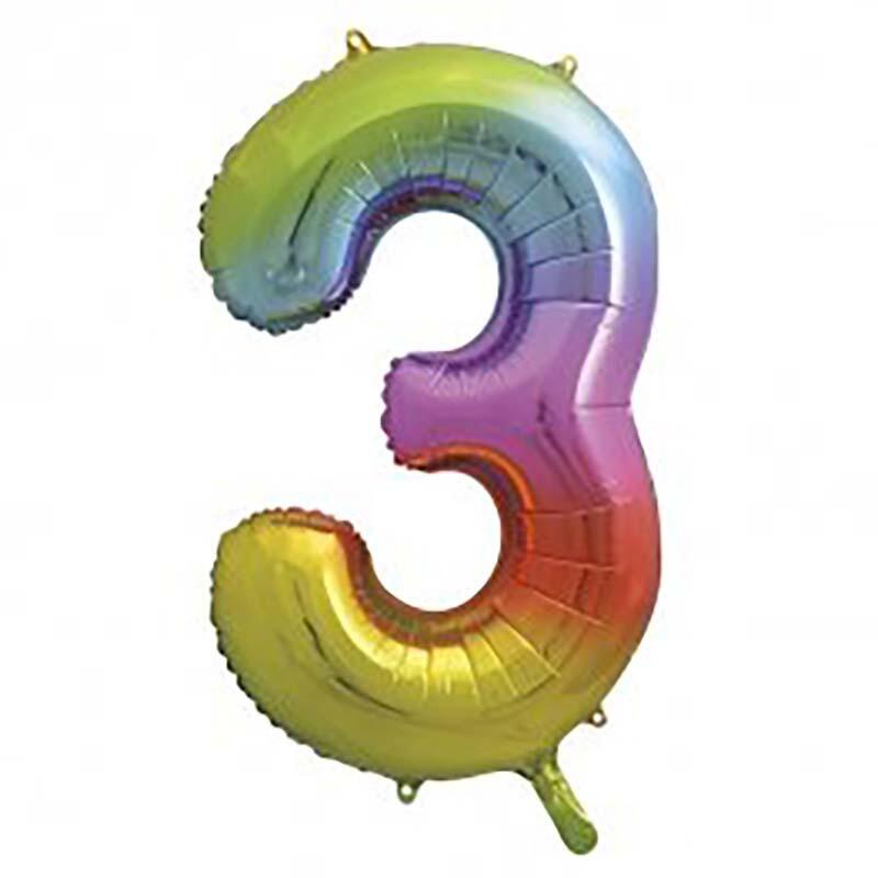 Number 3 Balloons
