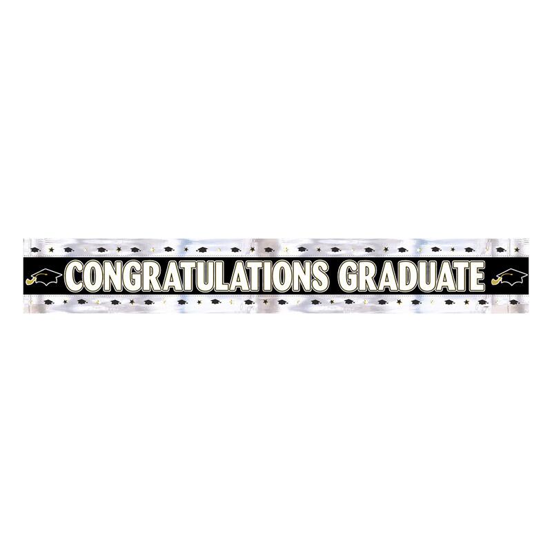 HiParty Glitter Graduation Photo Banner - 'Proud Of You' Backdrop For Grad Party Decor (Holds 4x6" Photos)