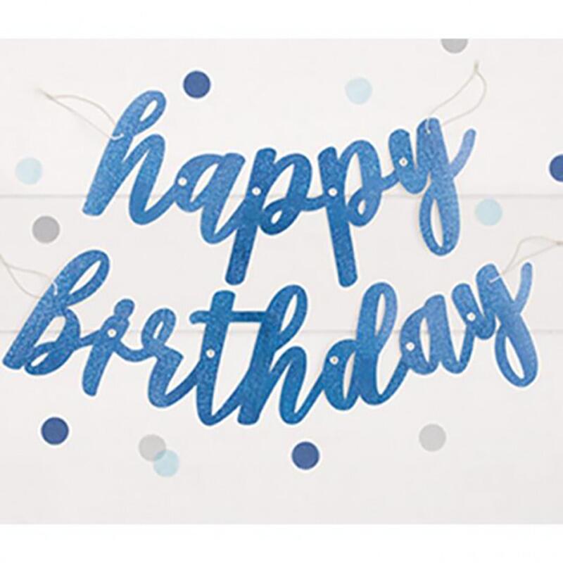 Blue Happy Birthday Printable Banner Blue Tones Bunti - vrogue.co