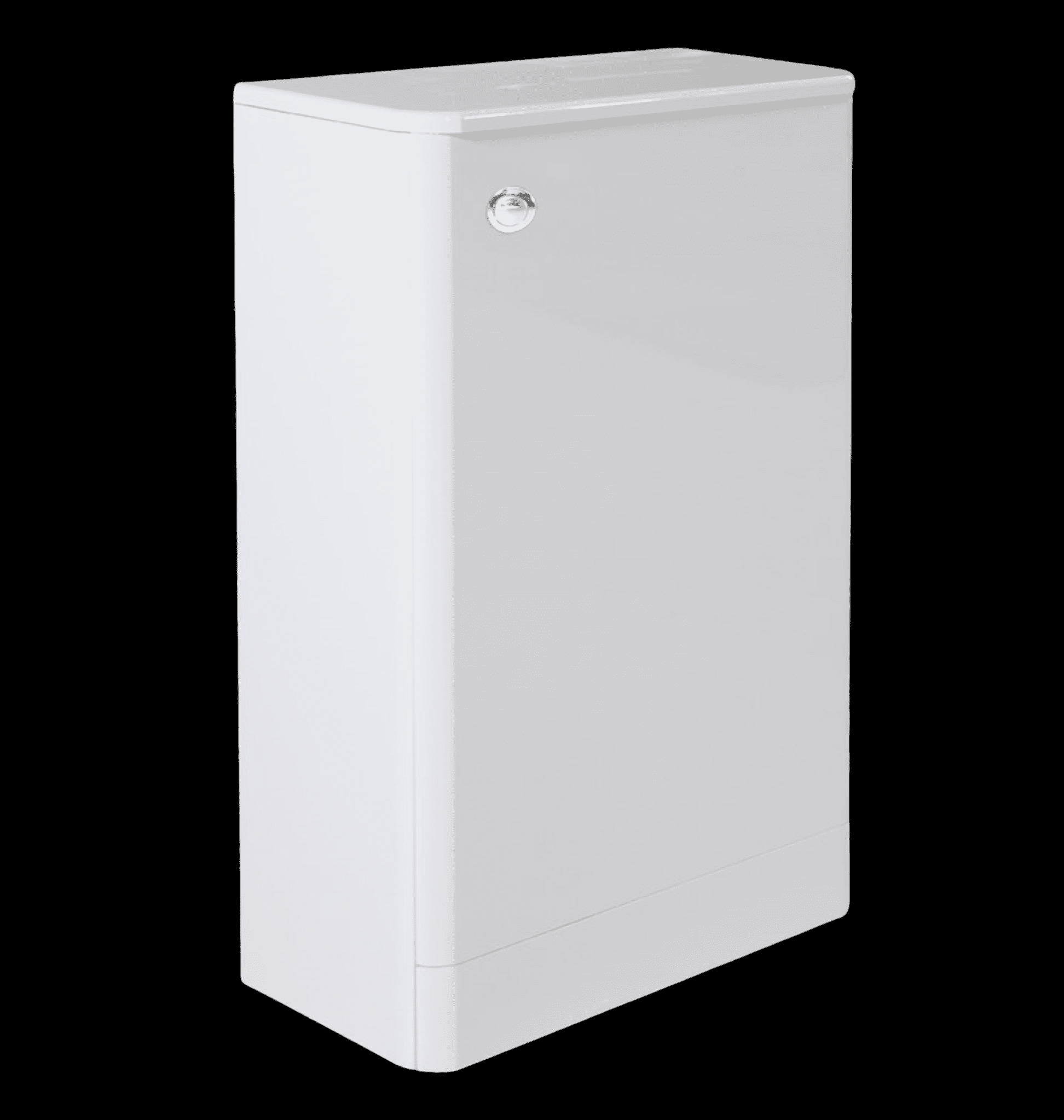 Options 500mm White Gloss Curved Edge WC Unit