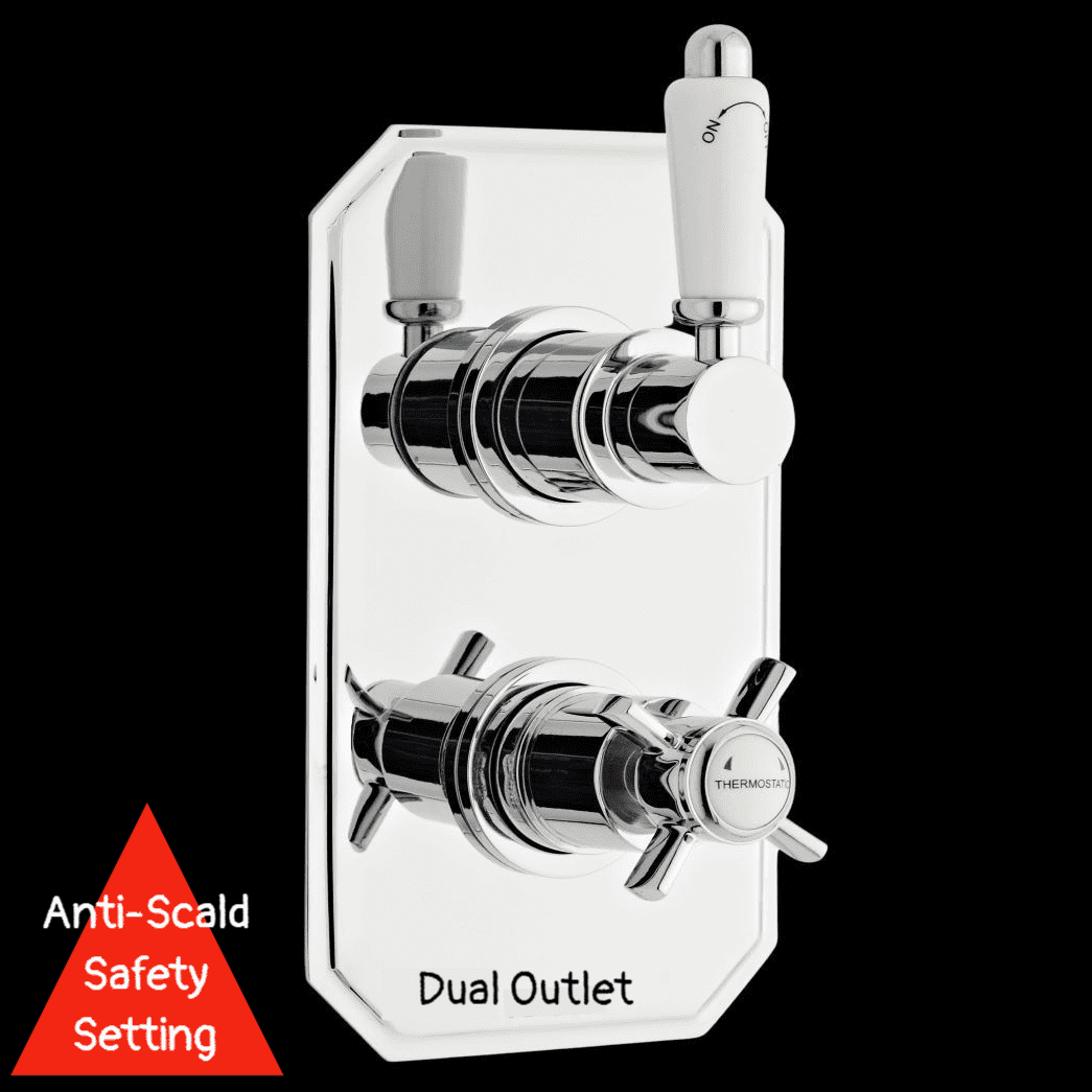 Classic Dual Outlet Concealed Thermostatic Shower Valve 1