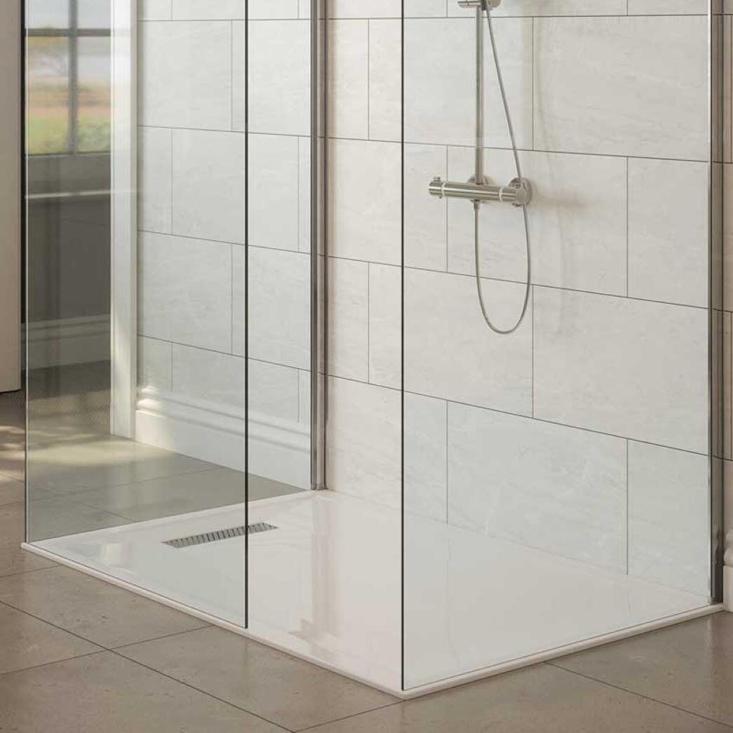 Linear 25mm Stone Resin Shower / Wet Room Tray with Vortex Waste