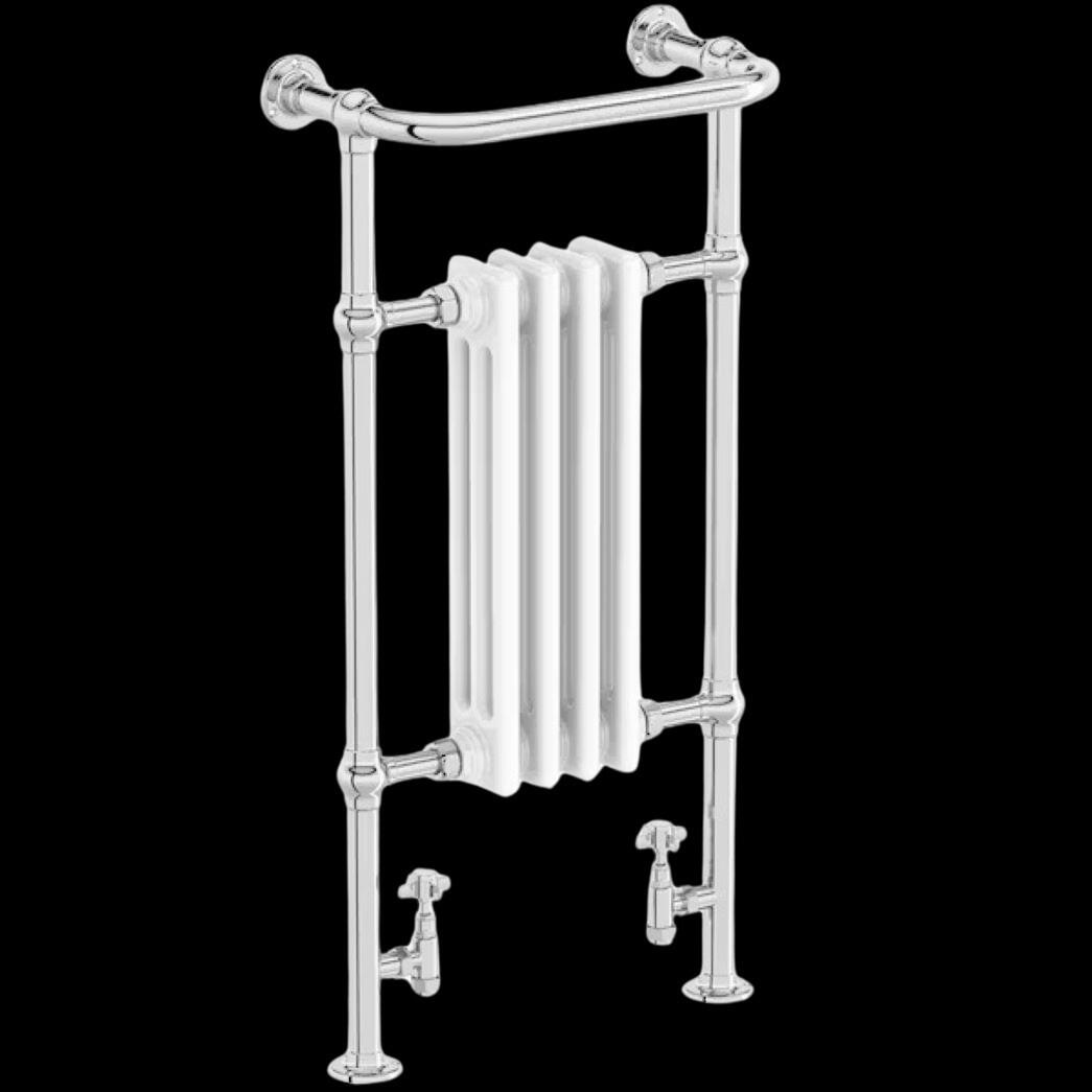 Hilton White 950mm Traditional Small Heated Towel Warmer