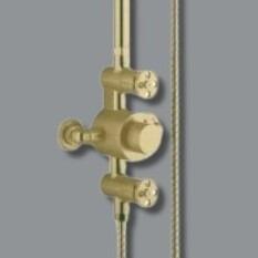 Indus Brushed Gold Thermostatic Exposed Valve
