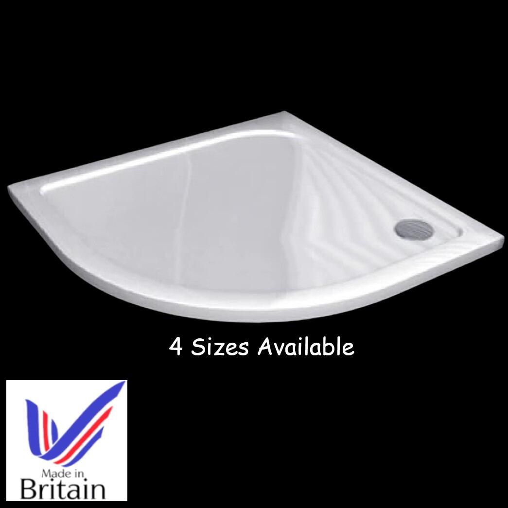 Quadrant 45mm Ultra Low Profile Stone Resin Shower Tray 3 Sizes Available