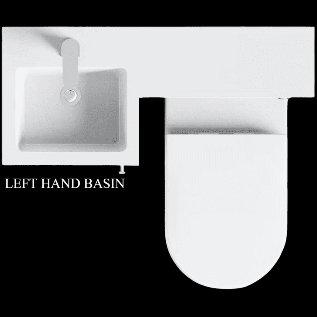 Spacesaver 900mm Matt Slate Grey L Shaped Cloakroom Furniture Pack