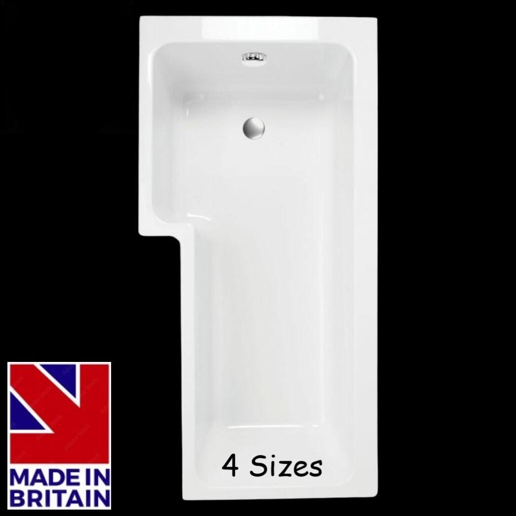 Elite L Shape Left Hand Acrylic Shower Bath