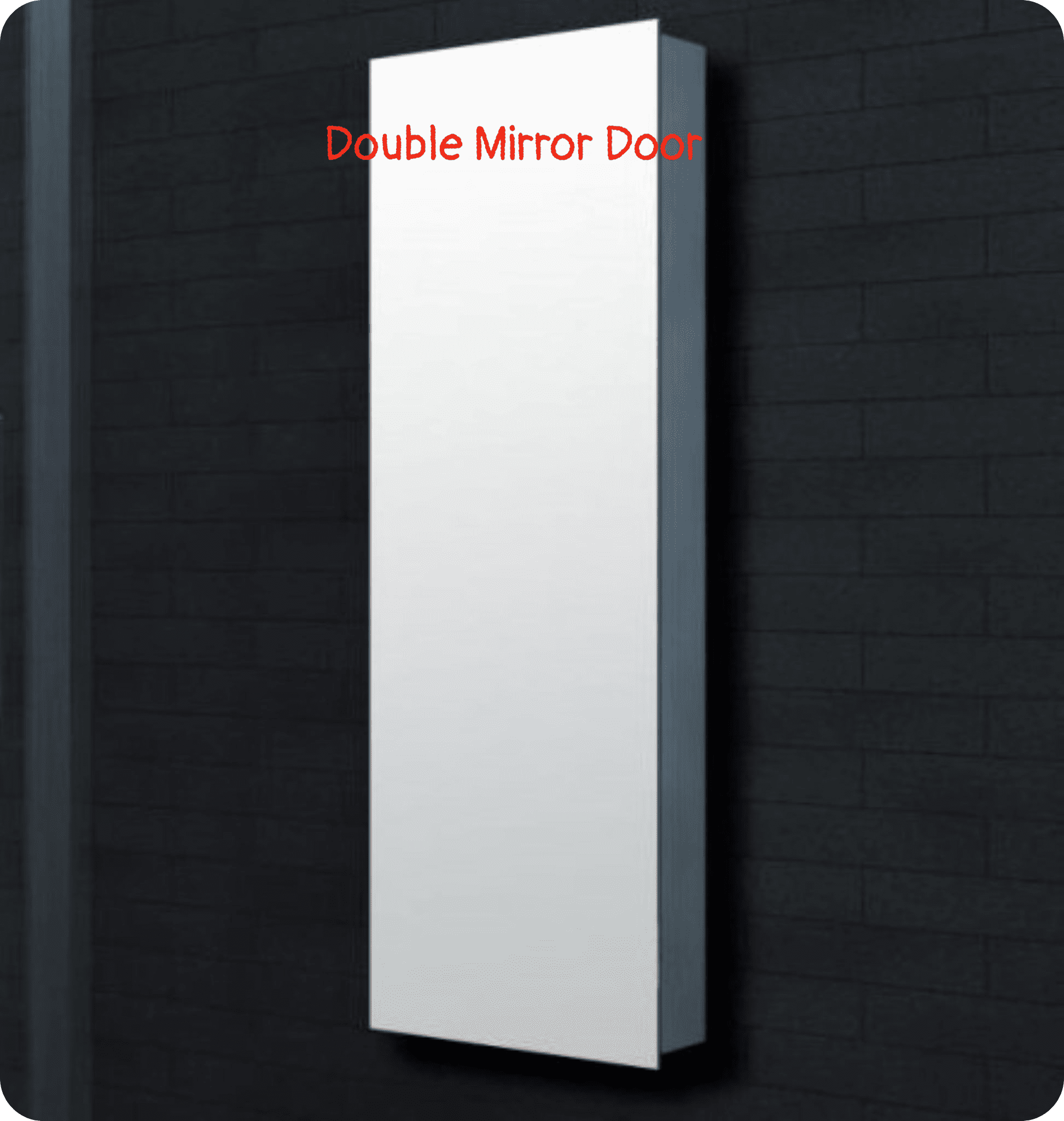 Zenith / Neon 1400mm Aluminium Tall Wall Hung Mirror