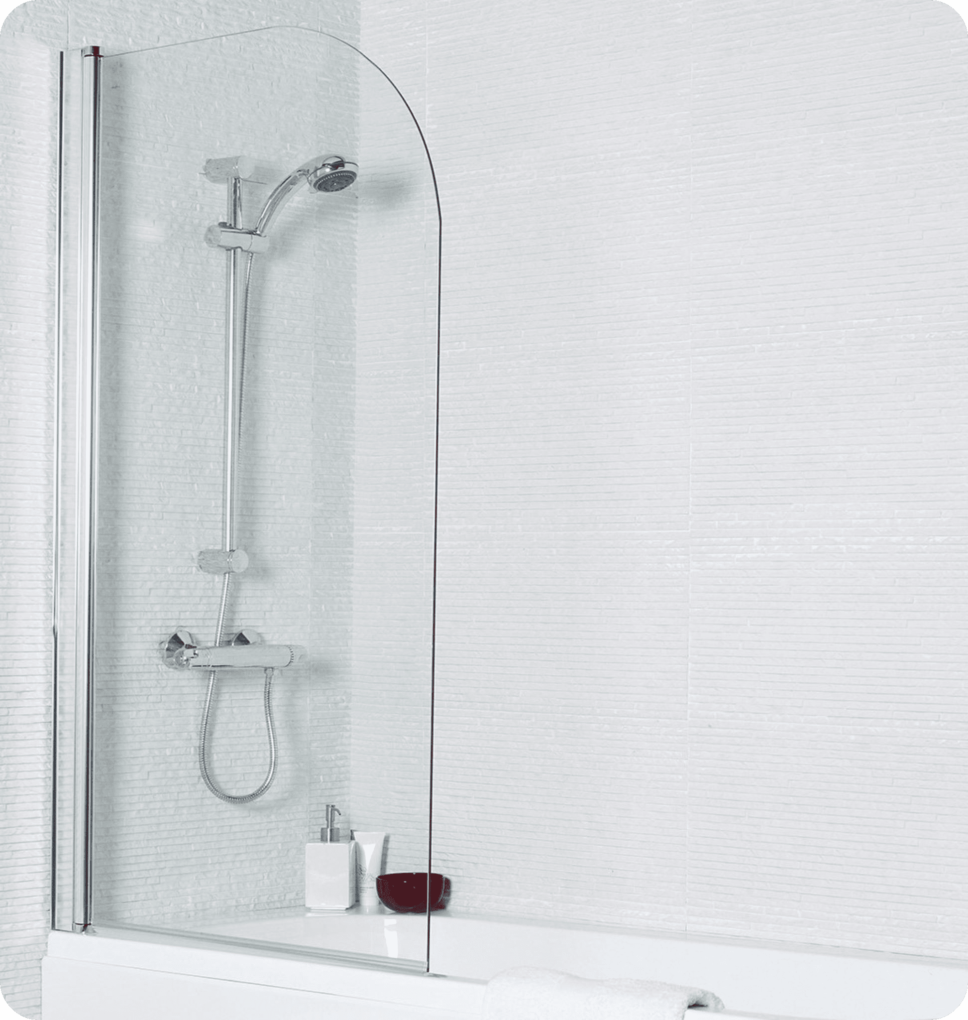 Concept Radius Edge Bath Shower Screen