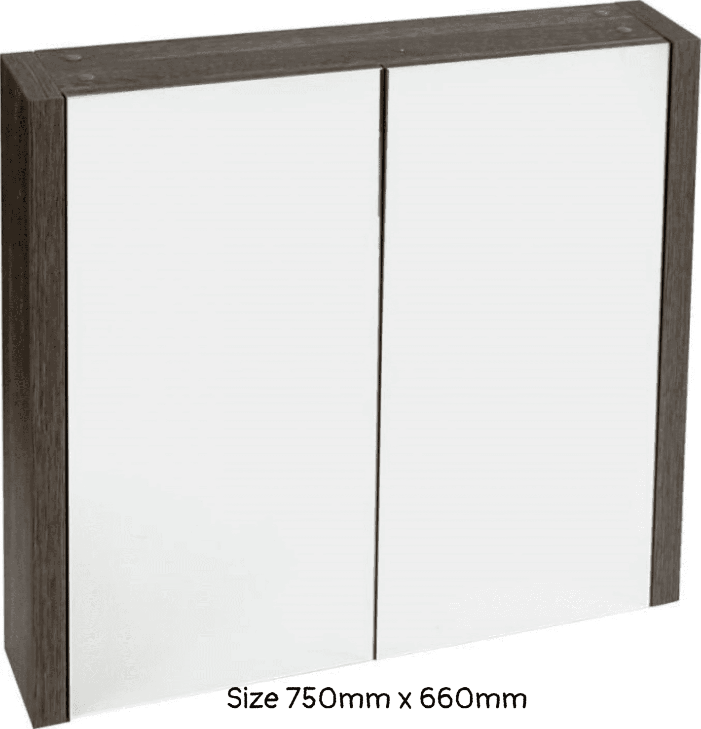 Halo / Halcon 750mm Dark Oak Mirrored Wall