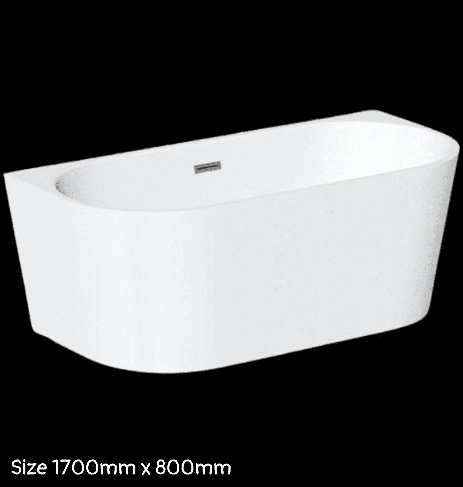 Carla 1700mm Back to Wall Double Skinned Freestanding Acrylic Bath
