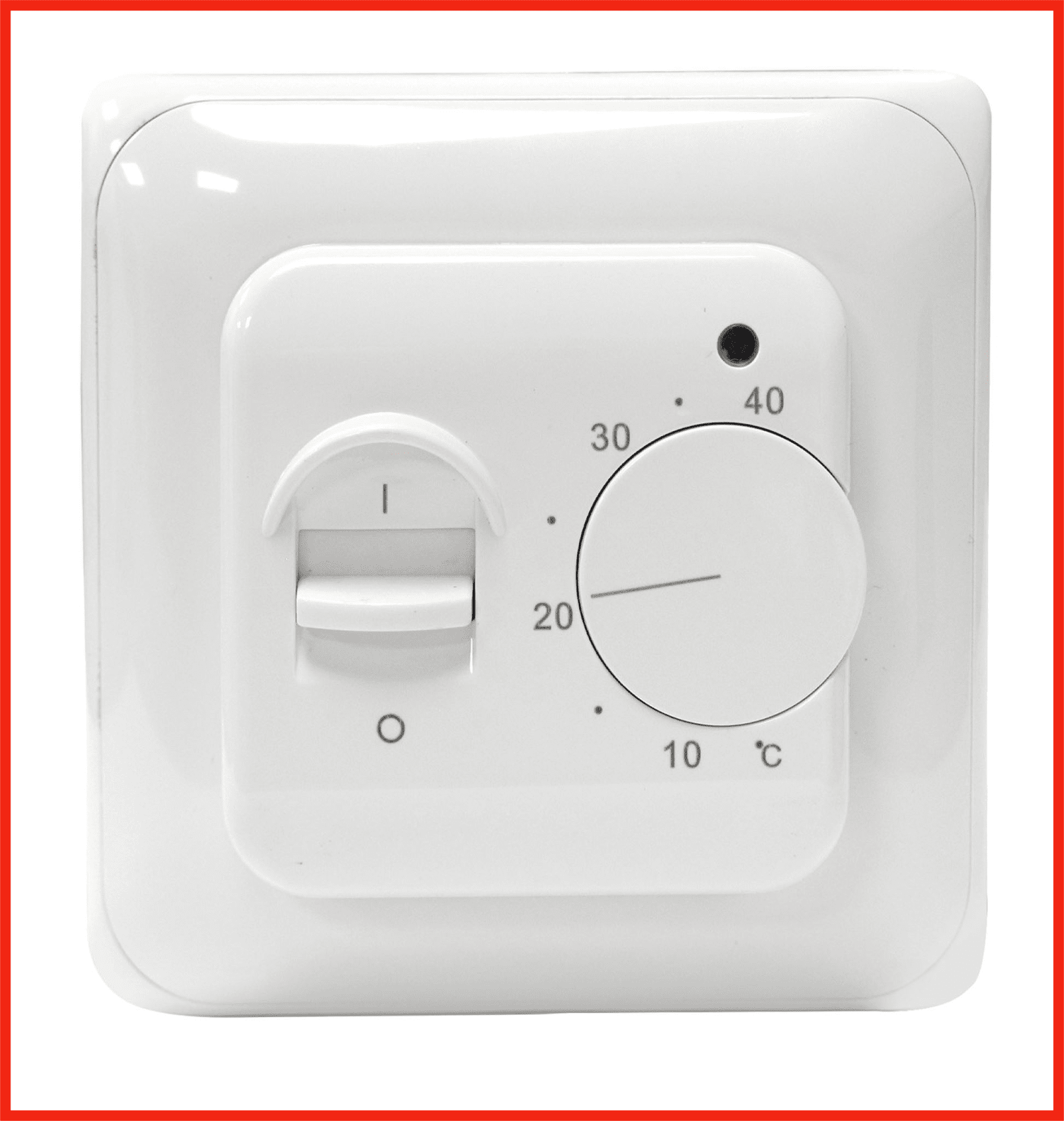White Manual Thermostat for Underfloor Heating
