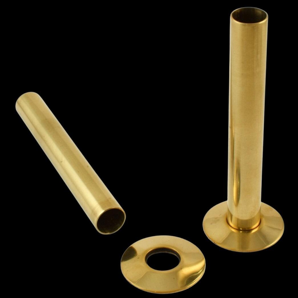 Xcel Brushed Brass Radiator Pipe And Collar Kit