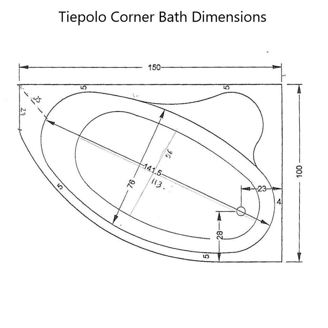 Renaissance Tiepolo Corner Bath Dimensions