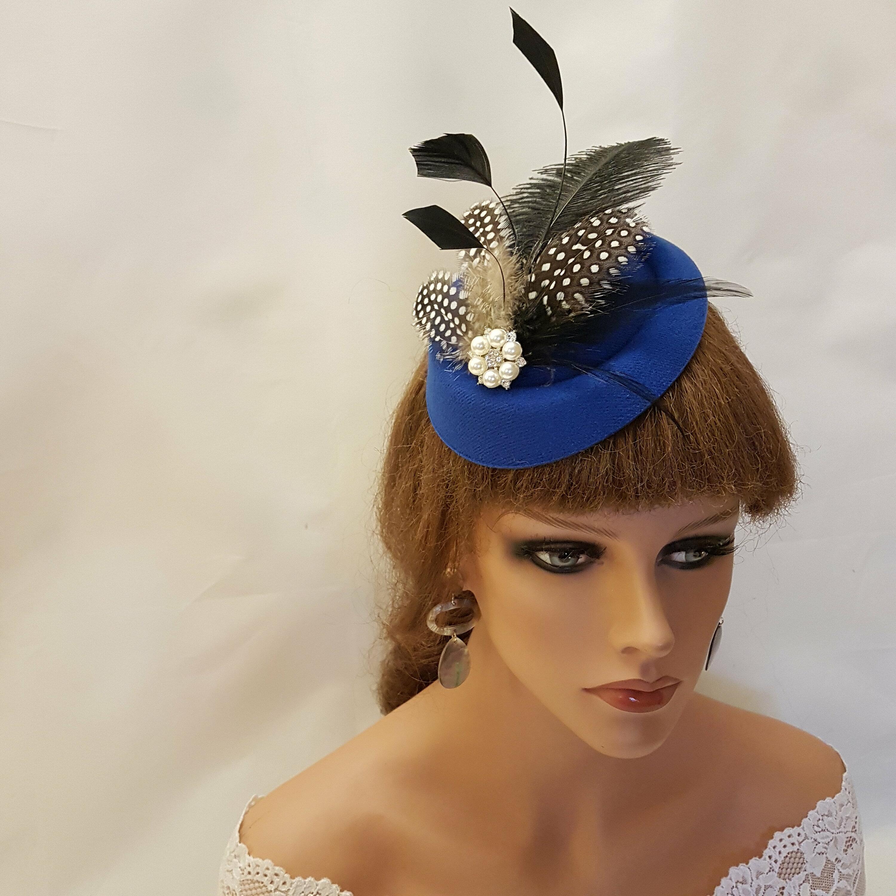 Green Feather fascinator hat
