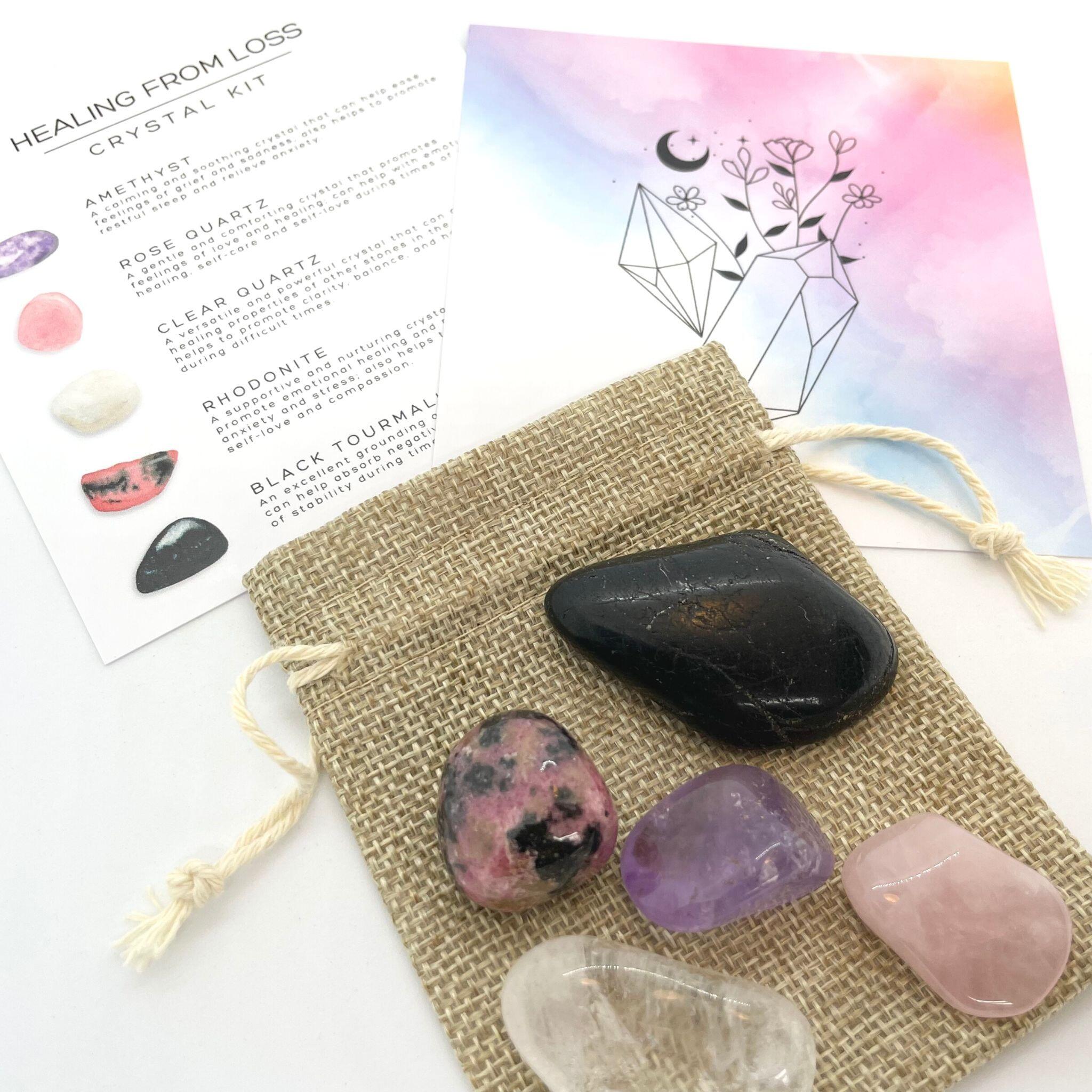 Healing From Loss Crystal set with five crystals