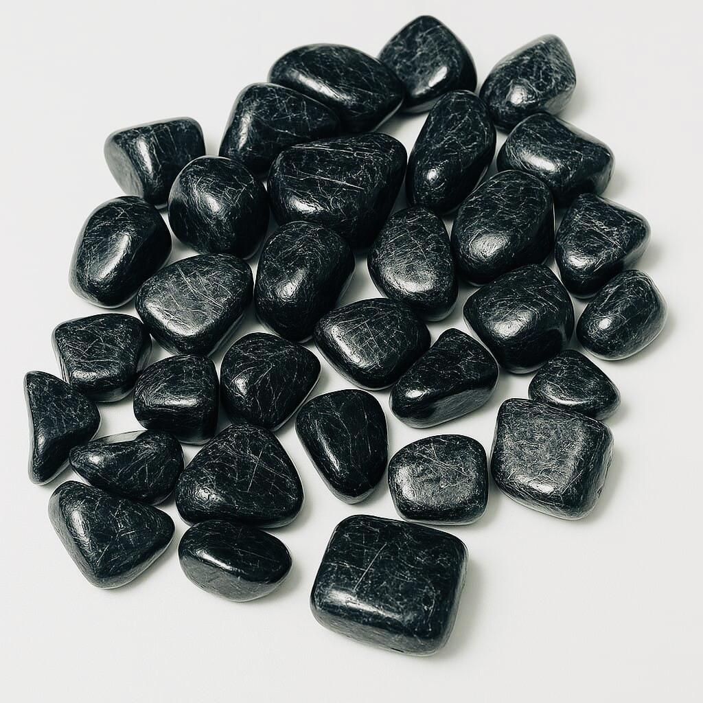 Lots of Black Tourmaline tumbles