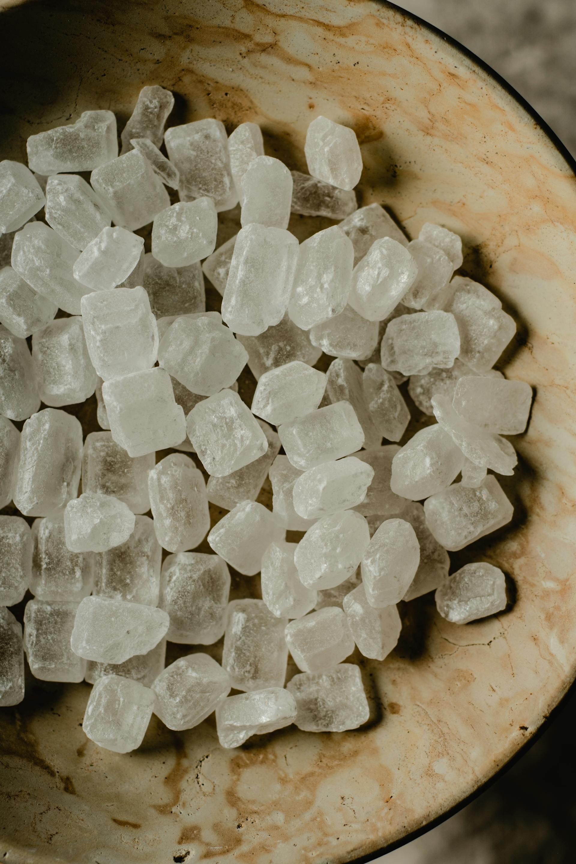 lots of Clear Quartz in a bowl