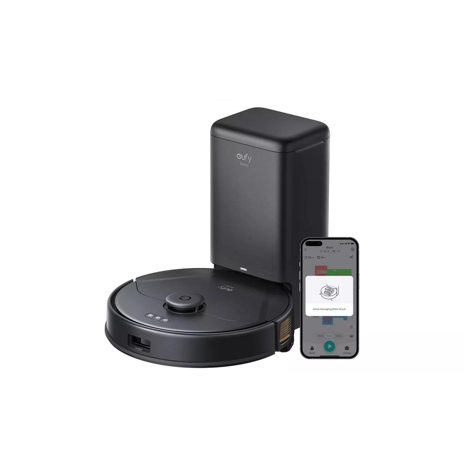 eufy X8 Pro Robot Vacuum and Self-Empty Station for Pet Hair