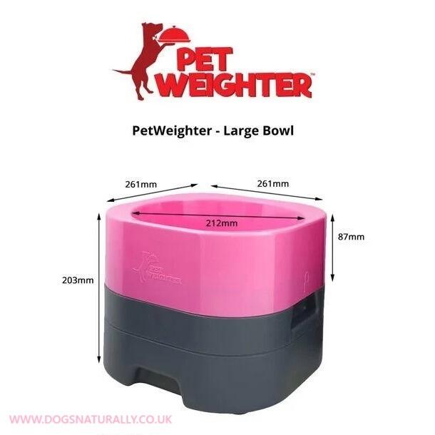 Pet Weighter Dog Bowl - Raised, Non Slip (Size/Dimensions)