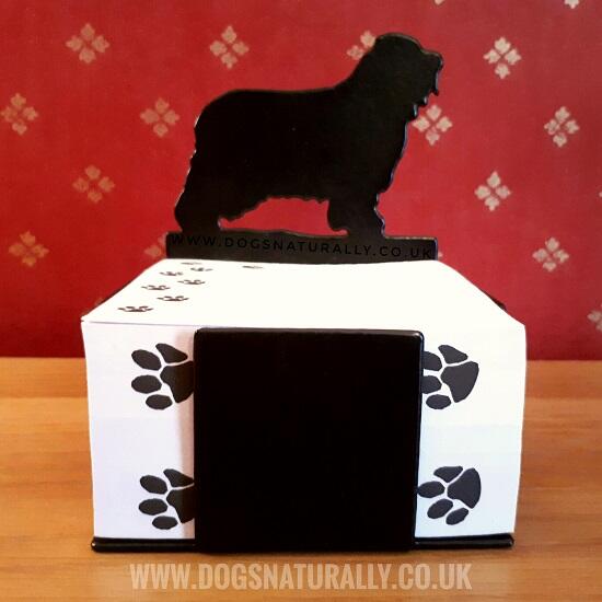 Dog Lover Note Black Holder - Bearded Collie