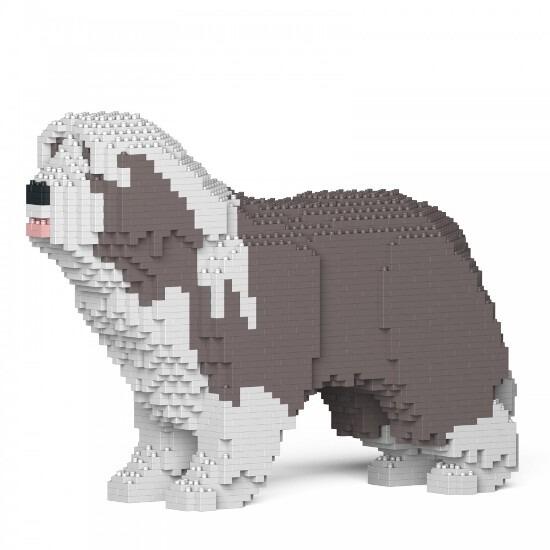 Bearded Collie Blue Lego