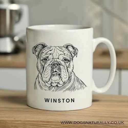 Elegant British Bulldog Personalised Mug - Winston