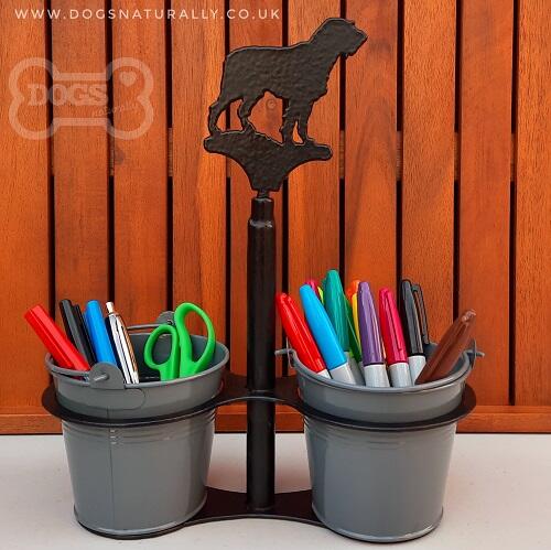 Dog Lover Gft - Twin Caddy - Desk Tidy - German Wirehaired Pointer