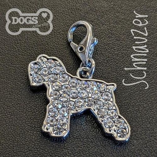 Schnauzer Crystal Dog Charm
