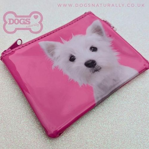 Westie Puppy Pink Zip Purse
