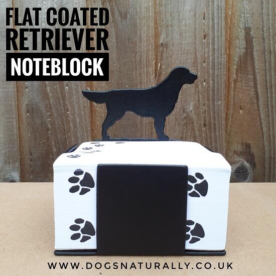 Dog Lover Note Black Holder - Flat Coated Retriever