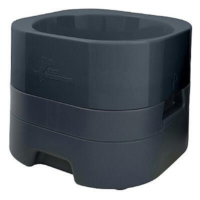 Pet Weighter Raised Non Slip Dog Bowl - Grey