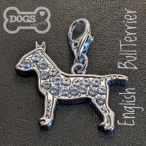 English Bull Terrier Crystal Dog Charm