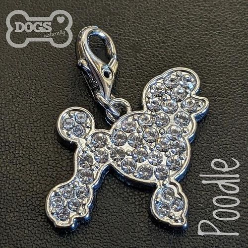 Poodle Crystal Dog Charm