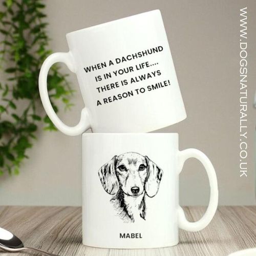 Elegant Personalised Dachshund Mug