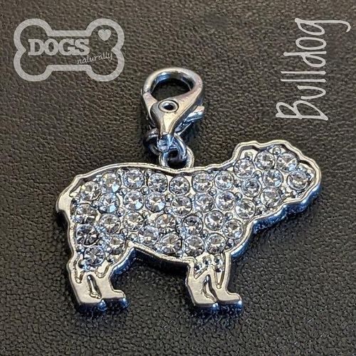 English Bulldog Crystal Dog Charm