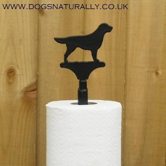 Dog Lover Kitchen Roll Holder - Flat Coated Retriever