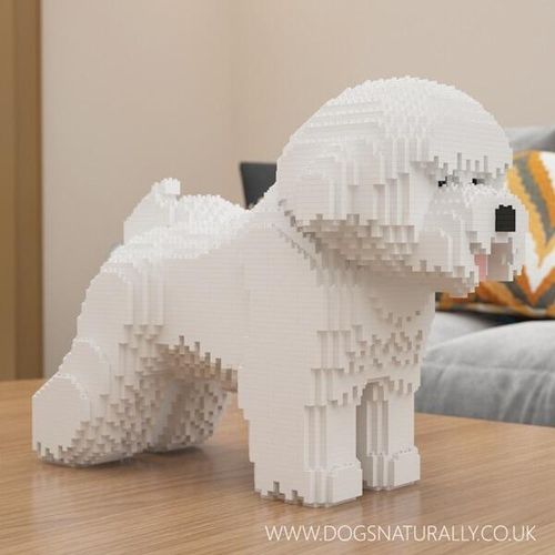 Bichon Frise Dog Lego - Jekca Building Kit (Stood Design)