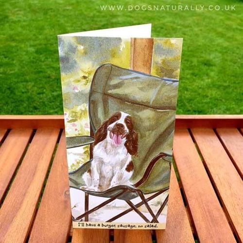 "Burger" Springer Pup Cute Dog Lover Card