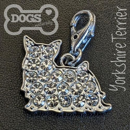 Yorkshire Terrier Crystal Dog Charm