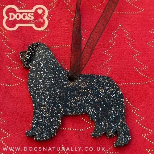 Newfoundland Glitter Hanging Decoration (Black) Christmas