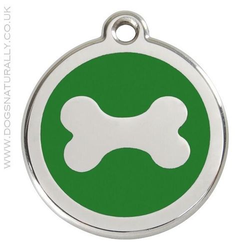 Green Bone Dog ID Tags