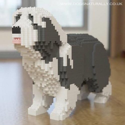 Bearded Collie (Jekca/Lego) Slate Brick Building Kit