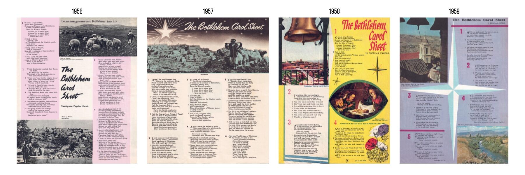 Bethlehem Carol Sheet 1950s
