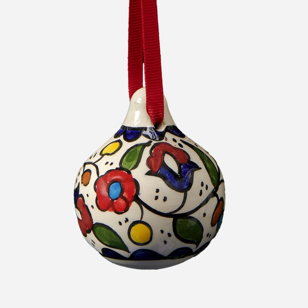 Embrace the Middle East - Palestinian Ceramic Baubles Colourful Floral