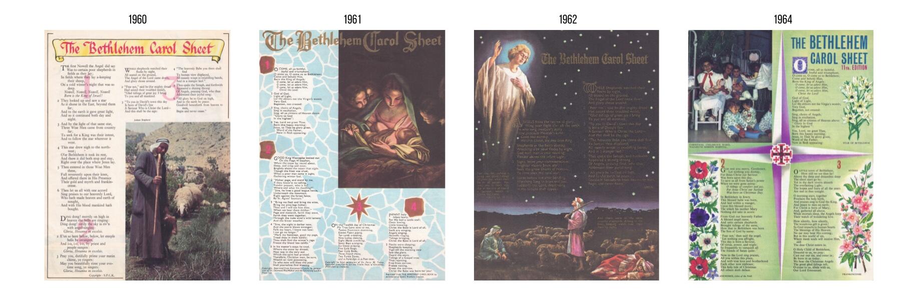 Bethlehem Carol Sheet 1960-1964