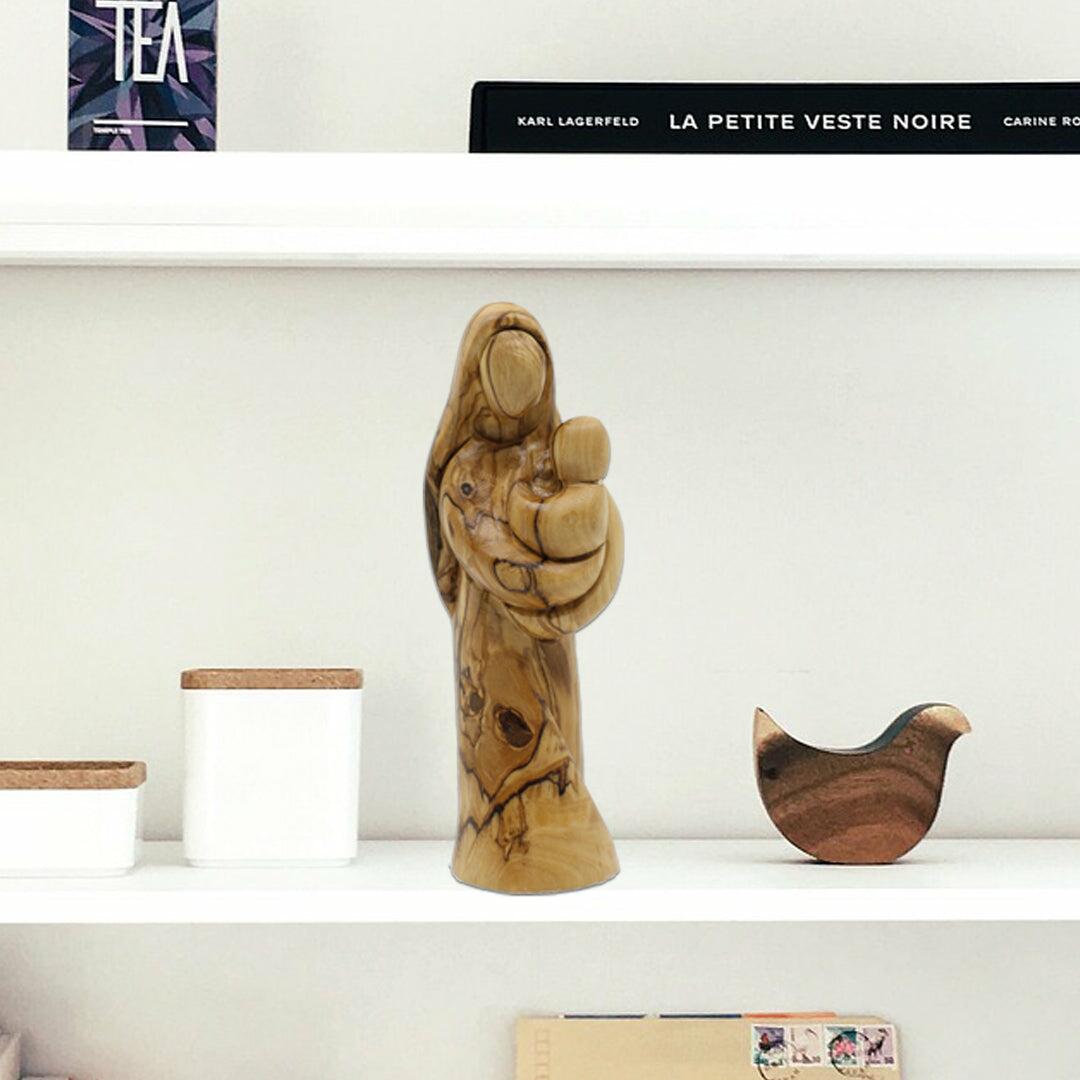 Devotional Olive Wood Madonna & Child